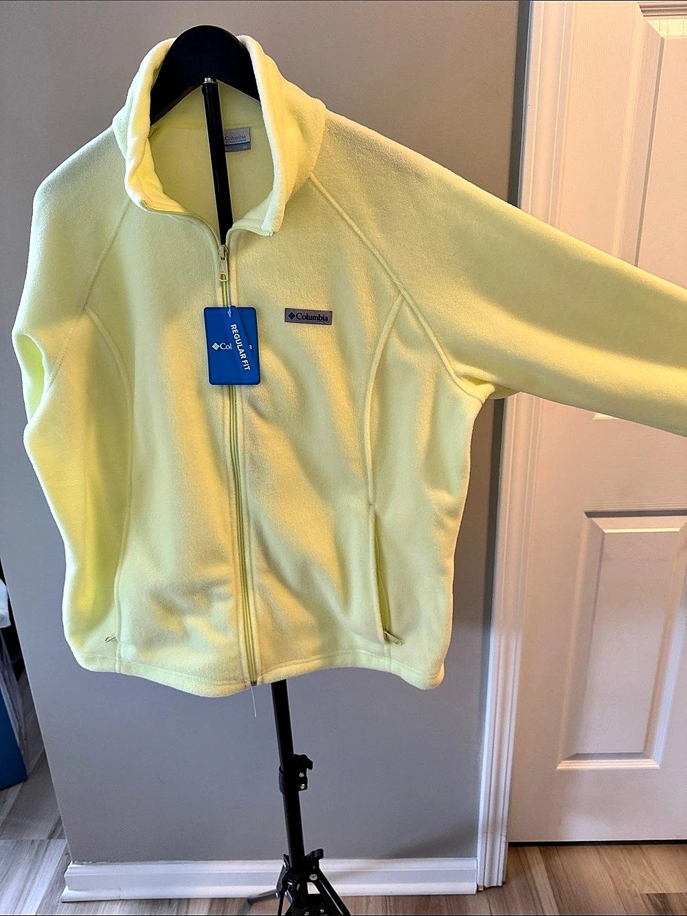 Columbia Benton Springs Full Zip Fleece Jacket Yellow 3X - Picture 2 of 4